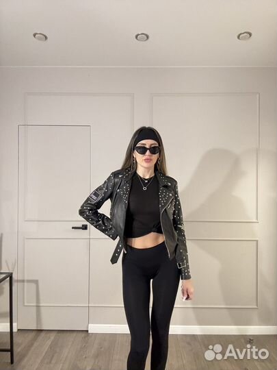 Кожаная косуха Снежная королева