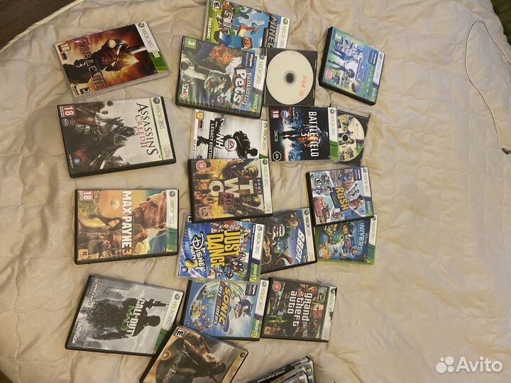 Джойстик xbox 360, kinect и 28 дисков для него