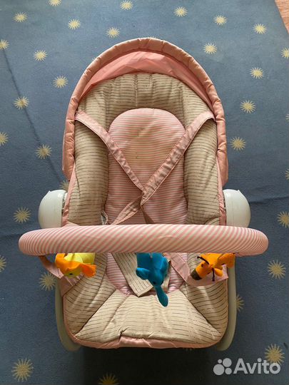 Шезлонг детский с вибрацией