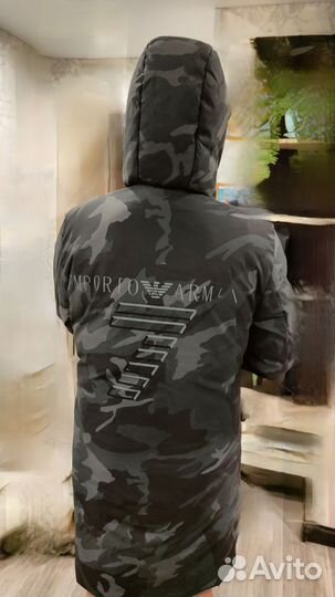 Пуховик мужской длинный зимний, состояние хорошее