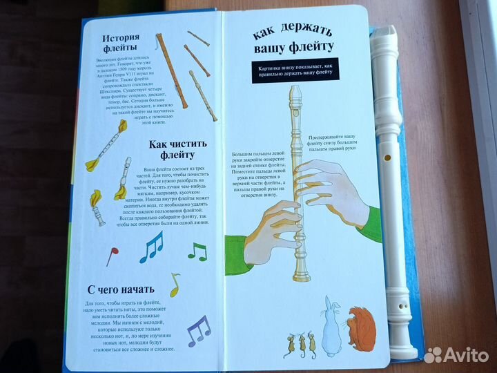 Флейта и самоучитель для детей