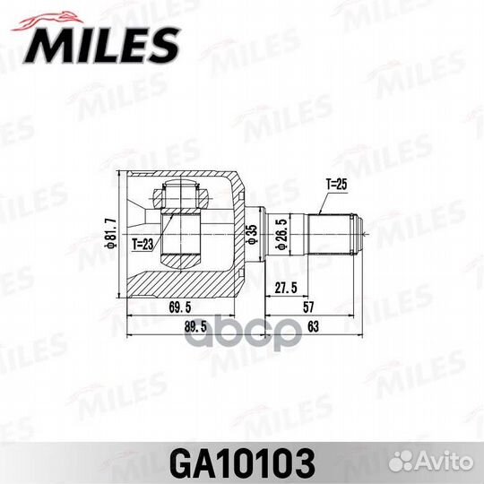 ШРУС hyundai elantra/lantra 95-00/matrix 01-10