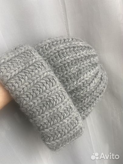Шапка круной вязки