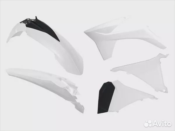 Комплект пластика KTM EXC/excf125-500 12-13 белый
