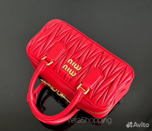 Сумка Miu Miu Arcadie красная 22 cm