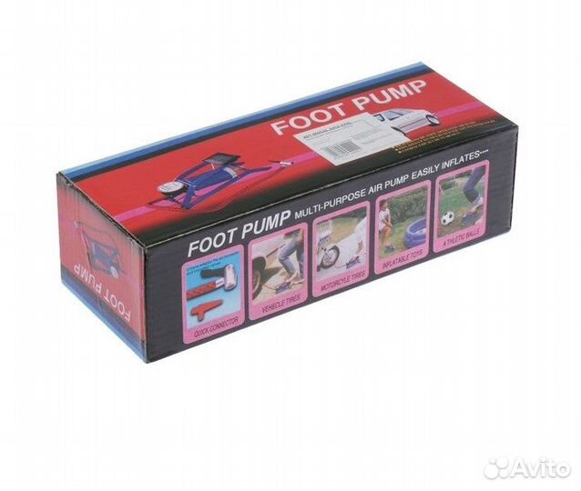 Насос ножной с манометром, 1 цилиндр