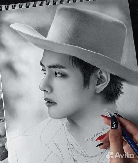 Портрет по фото карандашом