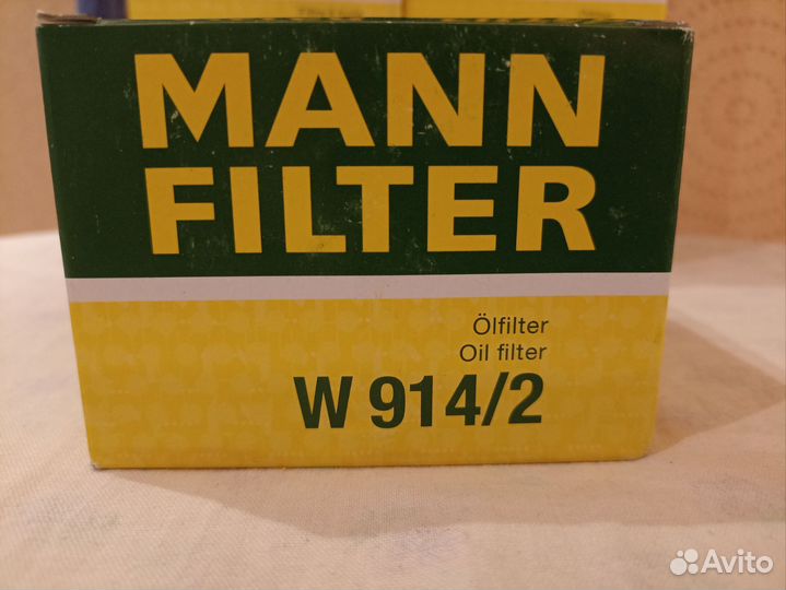 Масленный фильтр mann на LADA Vesta. оем-W914/2