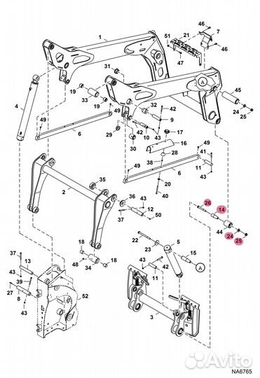 Палец конусный 7135590 (комплект крепления) Bobcat