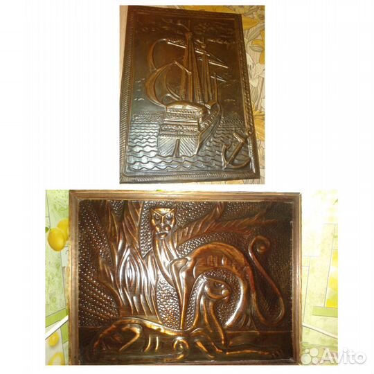 Картина чеканка времен СССР