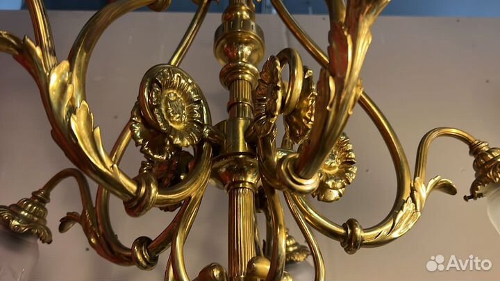 Люстра старинная бронза