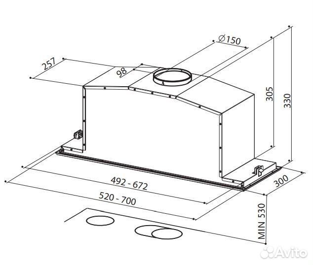 Вытяжка faber 110.0356.541 faber inca LUX glass EG8 X/WH A70