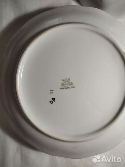 Масленка и десертные тарелки 10 шт. Польша