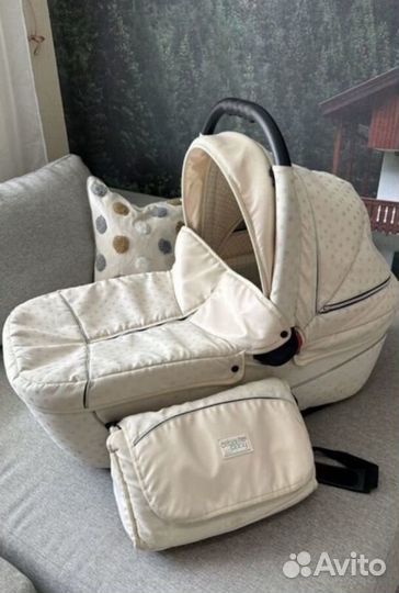 Детская коляска люлька с большими колесами