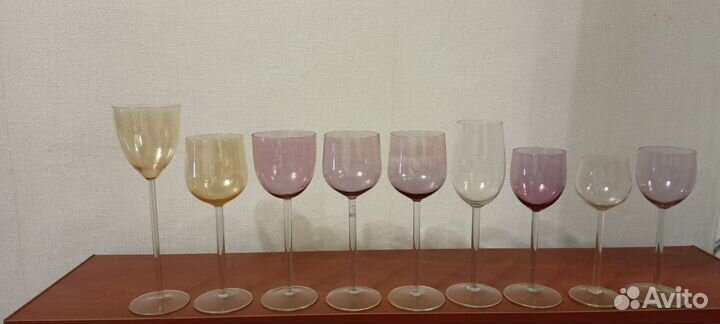 Фужеры Калининское цветное стекло