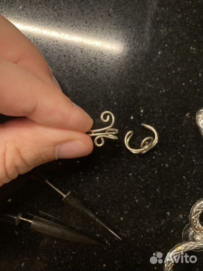 Готические рокерские украшения для ушей