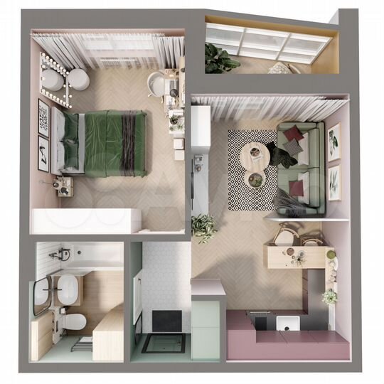 1-к. квартира, 40,5 м², 4/18 эт.