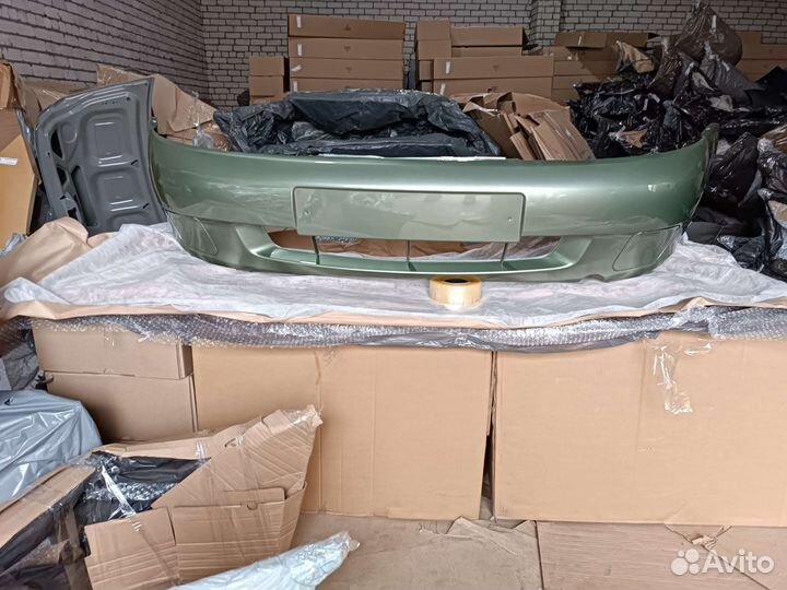 Бампер передний калина 1 цвет светло зелёный