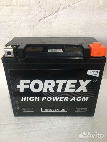 Акб Мото 12В 20А о.п. Fortex AGM ток270 175х87х155