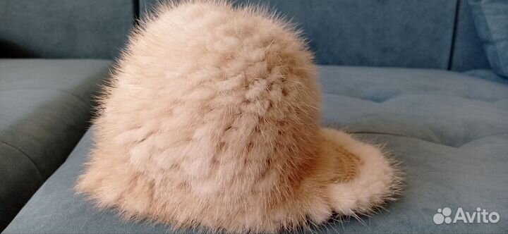 Шапка вязаная зимняя из норки