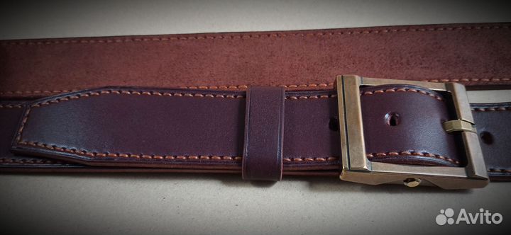 Ремень ручной работы из натуральной кожи