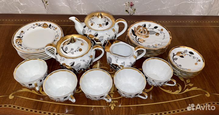 Чайный сервиз Золотая роза. Пр-во 