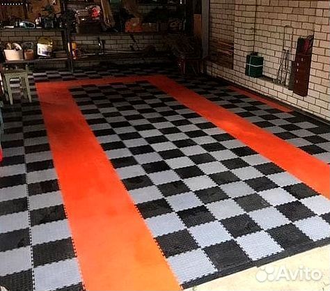 Резиновая плитка для гаража на пол цена