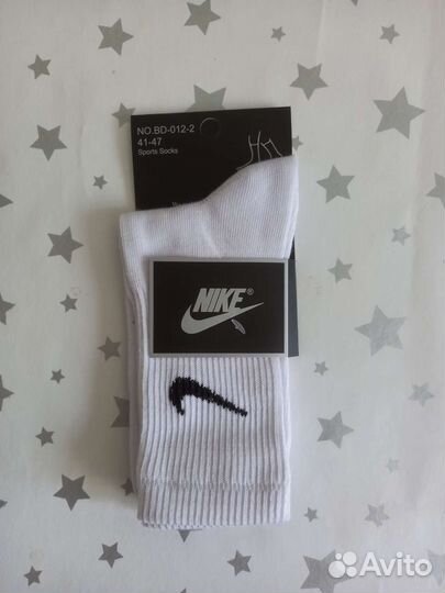 Носки nike высокие белые