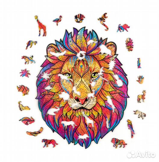 Фигурный пазл Unidragon, Таинственный Лев, размер