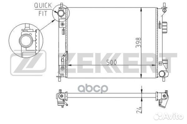 Радиатор охлаждения двигателя Hyundai ix20 10