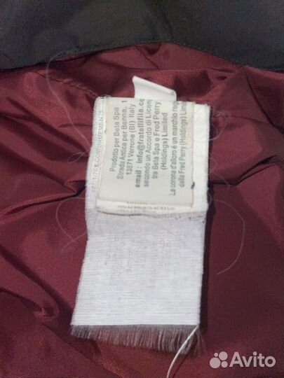 Пуховик fred perry