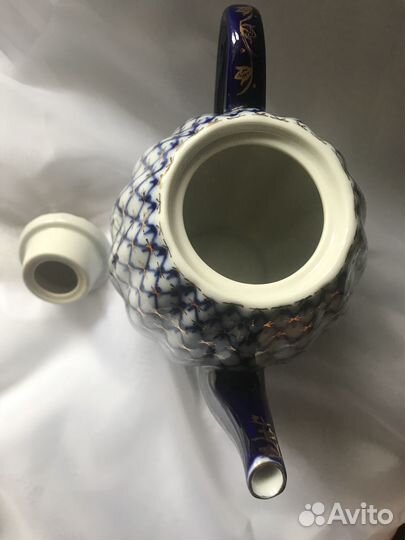 Кофейник тюльпан кобальтовая сетка лфз