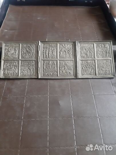 Икона складень старинная