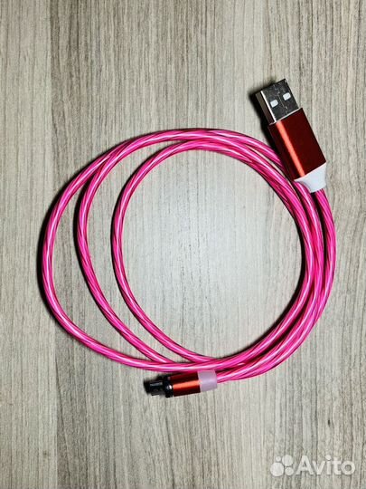 Кабель micro usb розовый
