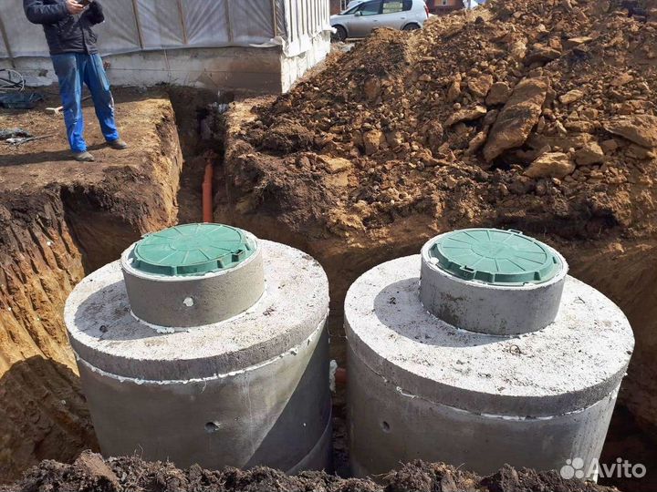 Септик из бетонных колец, Канализация из колец