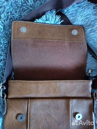 Сумка мужская натуральная кожа бу