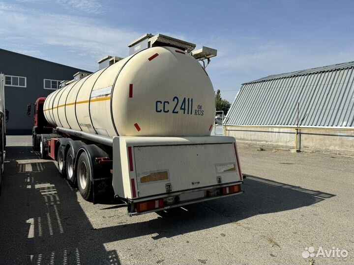 Полуприцеп химическая цистерна Feldbinder TSA 33.3-3, 1996