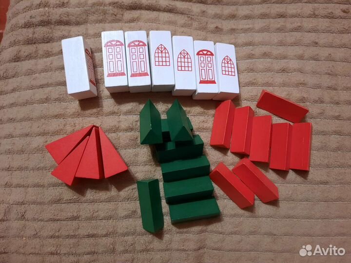 Конструктор деревянный 68 деталей