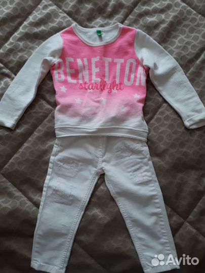 Комплект для девочки р. 92 (джинсы и джемпер)