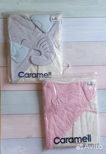 Полотенце уголок с рукавичкой детское Caramell