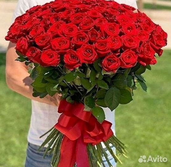 Розы высокие Доставка цветов