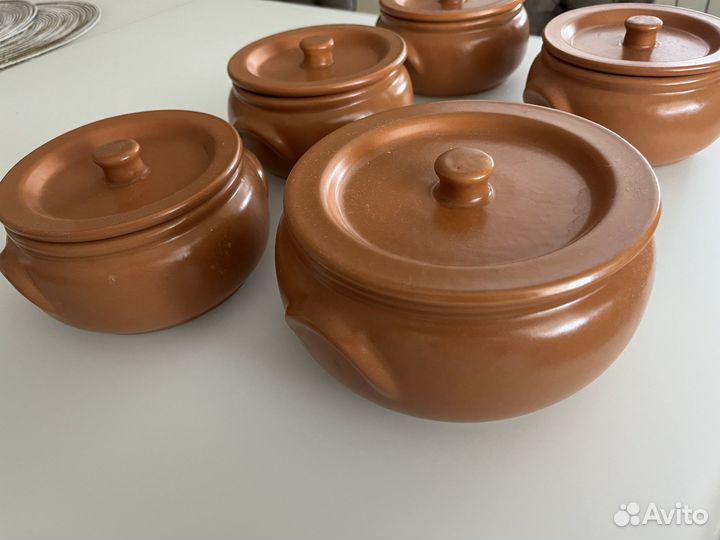 Горшки доя запекания керамические