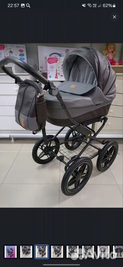 Детская коляска 2 в 1 Cobabe 6300L Экокожа