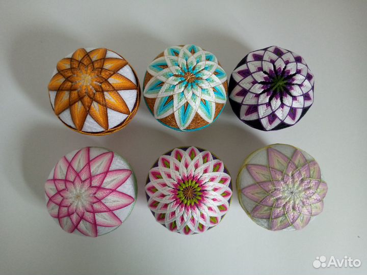 Новые Темари-шары. Текстильные сувениры. Игрушки