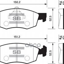 Колодки тормозные передние cobalt# SP1198 Sangsin