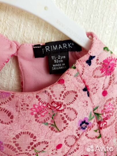 Платье для девочки 92 primark