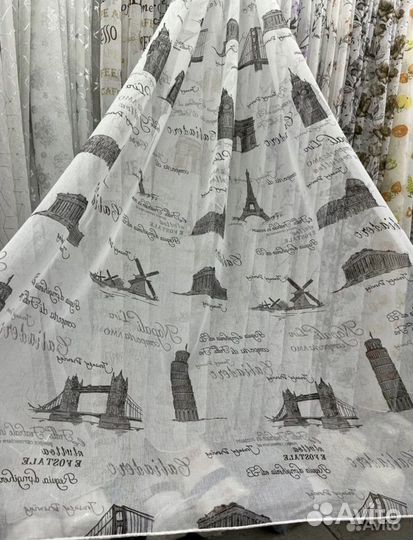 Тюль Батист «Розы» ;«Круги»; «Вояж»