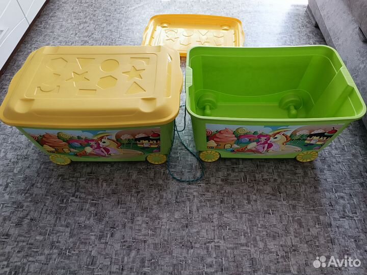 Ящик для игрушек на колесиках. Бокс. Контейнер