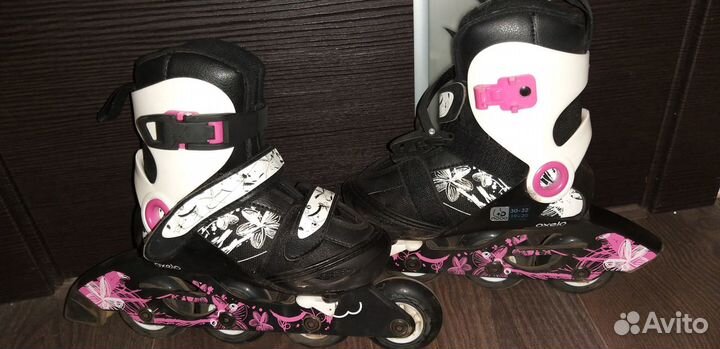 Детские ролики Oxelo+полный комплект защиты р30-32