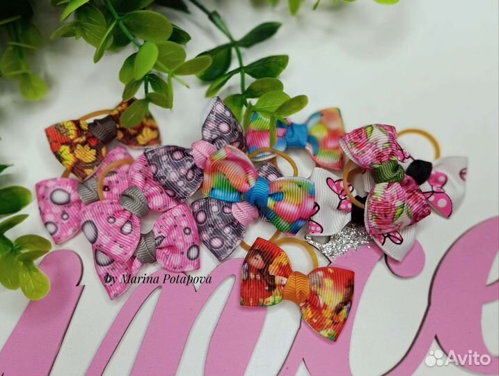 Бантики для груминга для собак